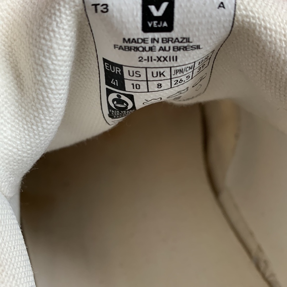 Veja V-10 White Black Womens Sneakers - Picture 9 of 16
